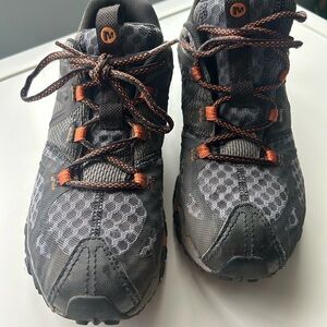 Merrell Gray and Orange Hiking Shoes Men’s size 8